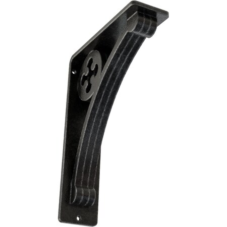 Ekena Millwork Crawley Wrought Iron Bracket, (Triple center brace), Antiqued Pewter 2"W x 5 1/2"D x 8"H BKTM02X05X08TCRAPW